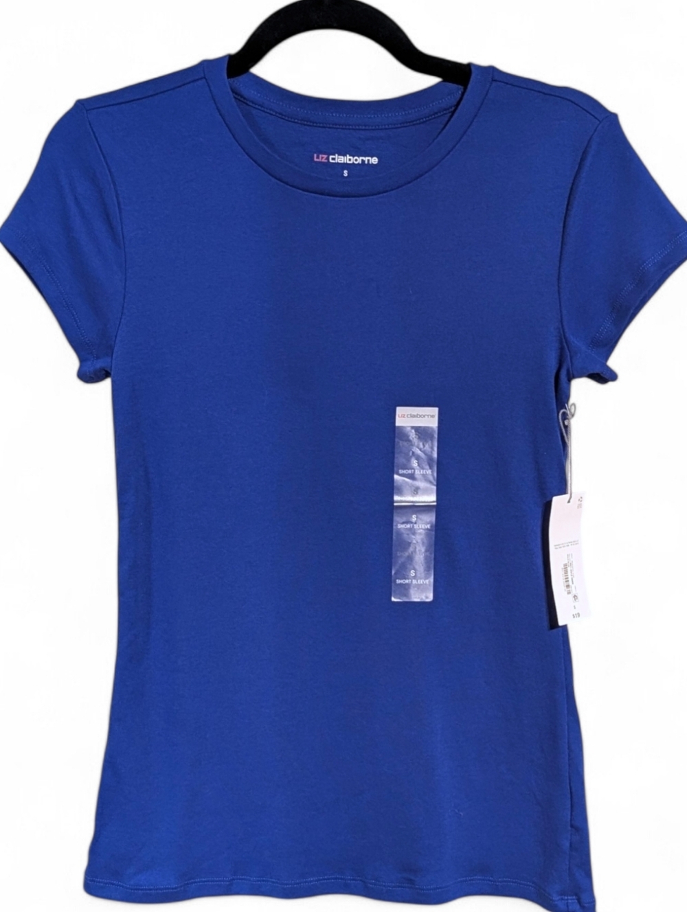 💙 NWT Liz Claiborne Cobalt Blue Short Sleeve Tee - Size Small OR Large 💙